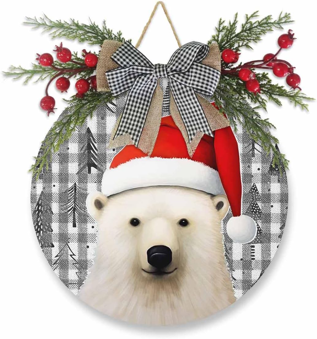 LooPoP Welcome Sign Door Christmas Wreath Decor