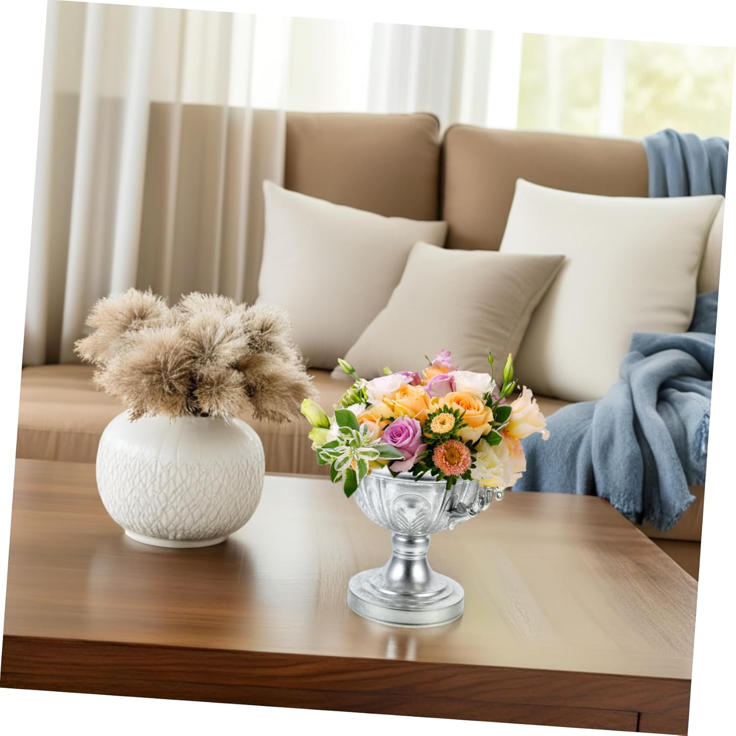 Vintage Iron Art Vase for Rustic Farmhouse Decor