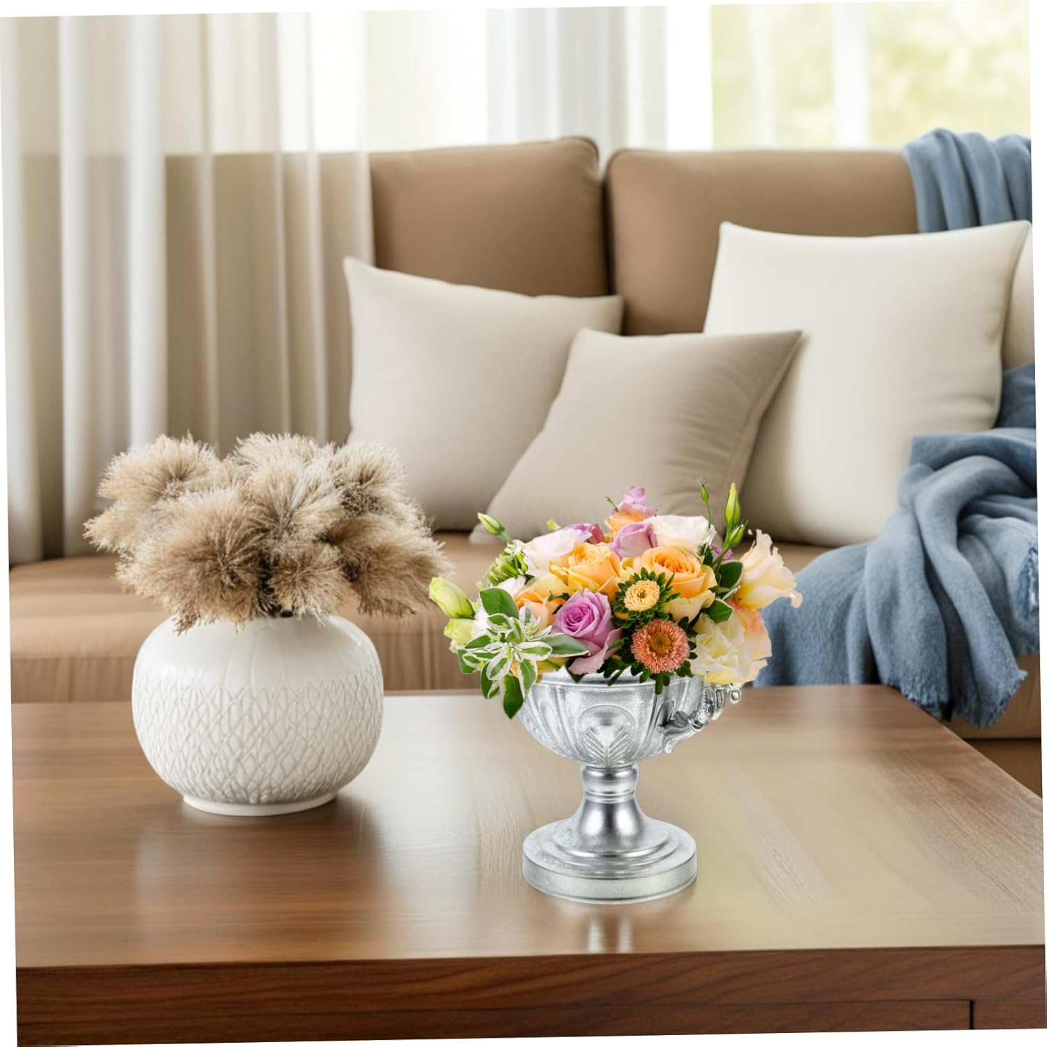 BESPORTBLE Vintage Style Iron Art Metal Vase for Home Decor