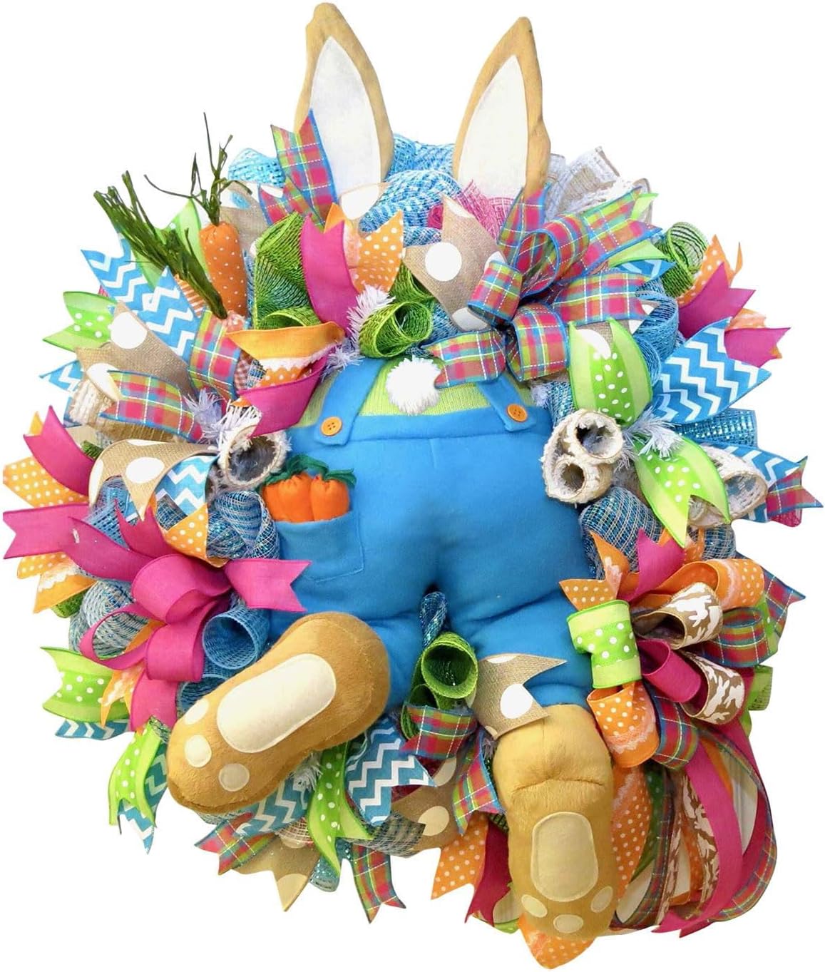 Easter Bunny Wreath Kit for Front Door Decorations