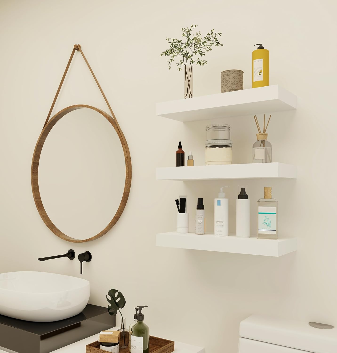 Vervida Floating Shelves 3 Pack 15 In White