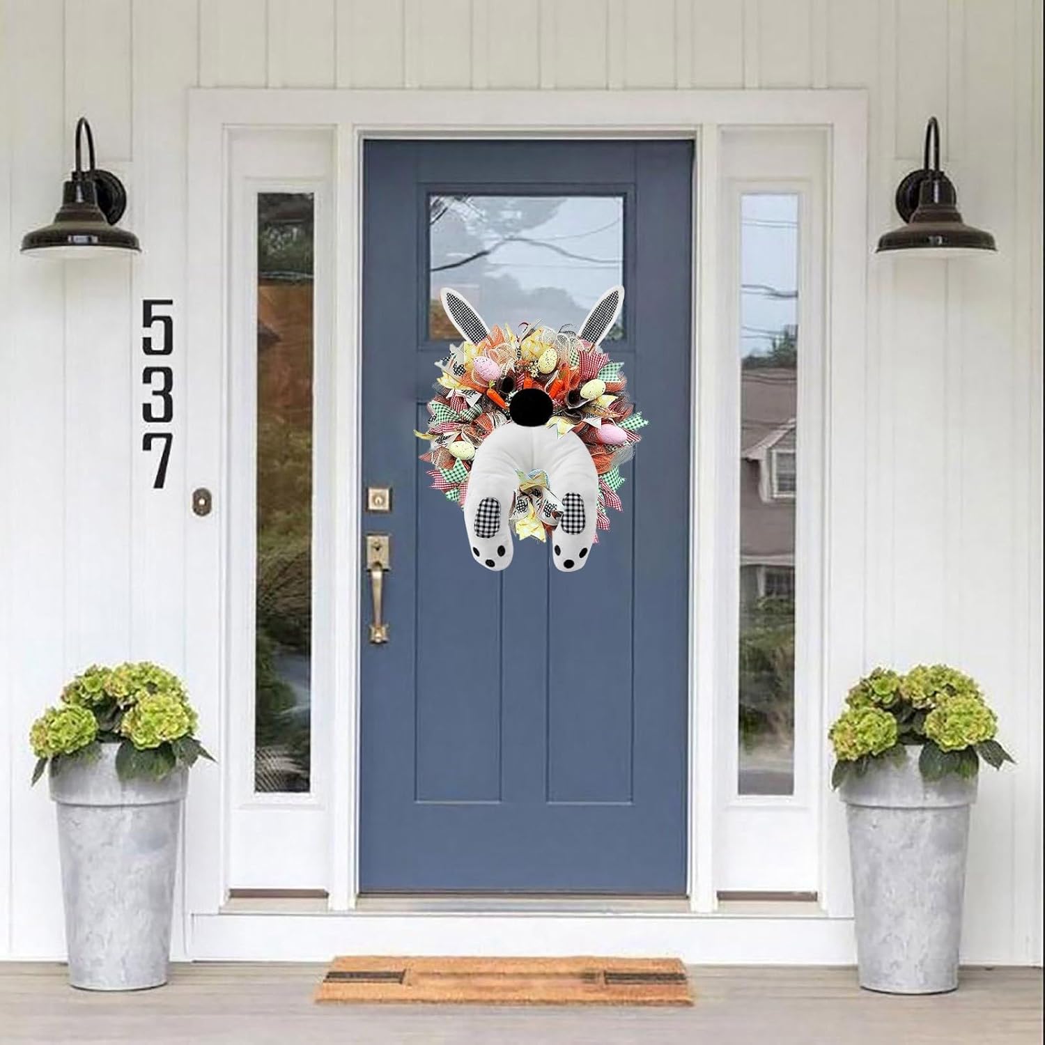 Easter Bunny Butt Wreath Kit Plush Decor