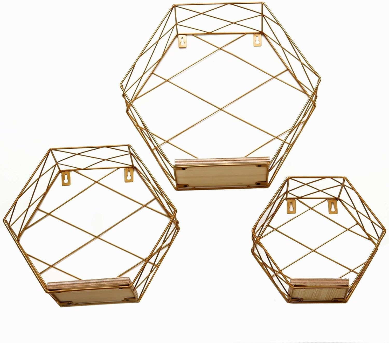 Efavormart 3 Pack Hexagonal Floating Shelves - 9 12 4 Inches