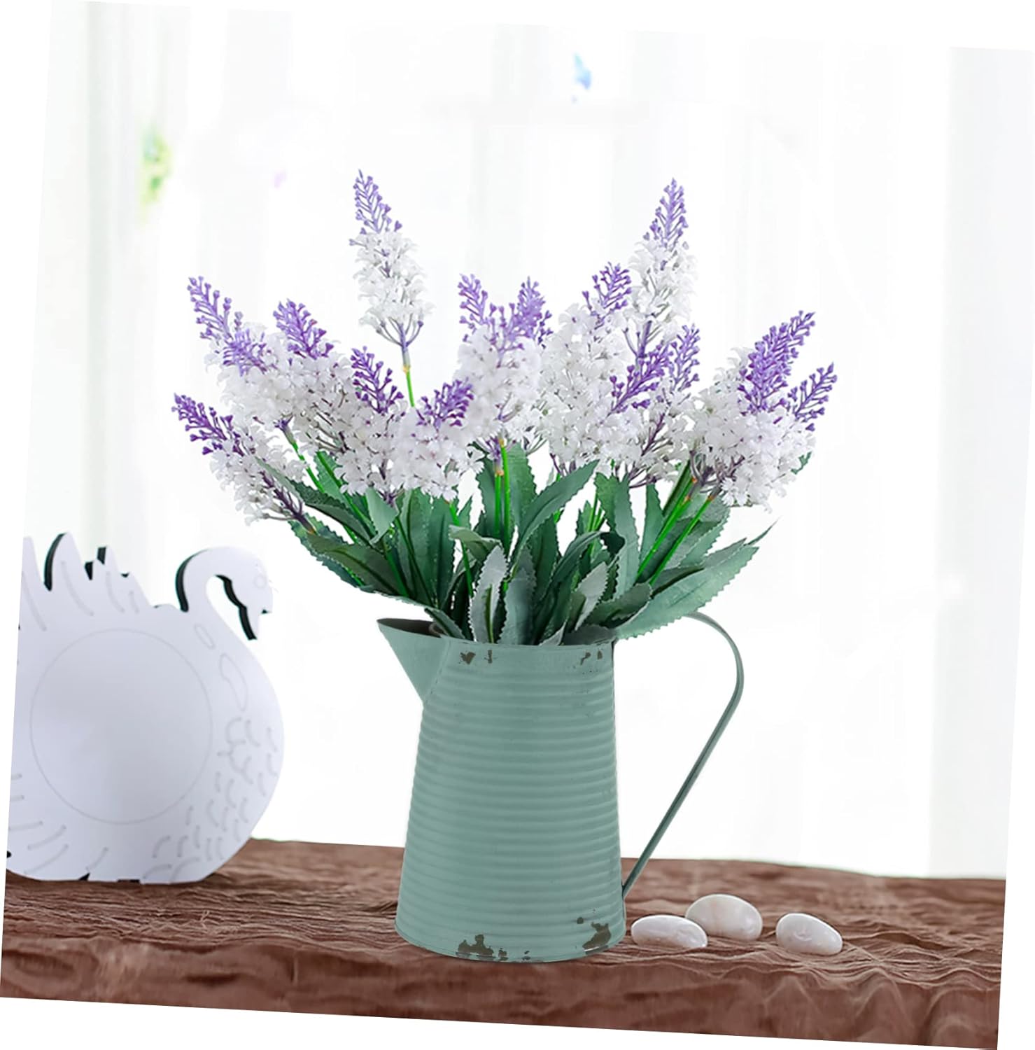 Vintage Iron Flower Pot Pitcher Rustic Home Decor