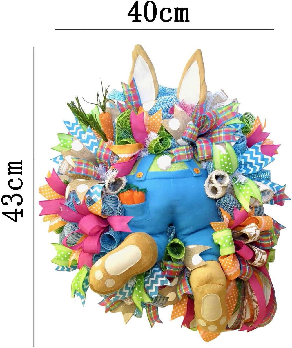 Easter Bunny Wreath Kit for Front Door Decorations