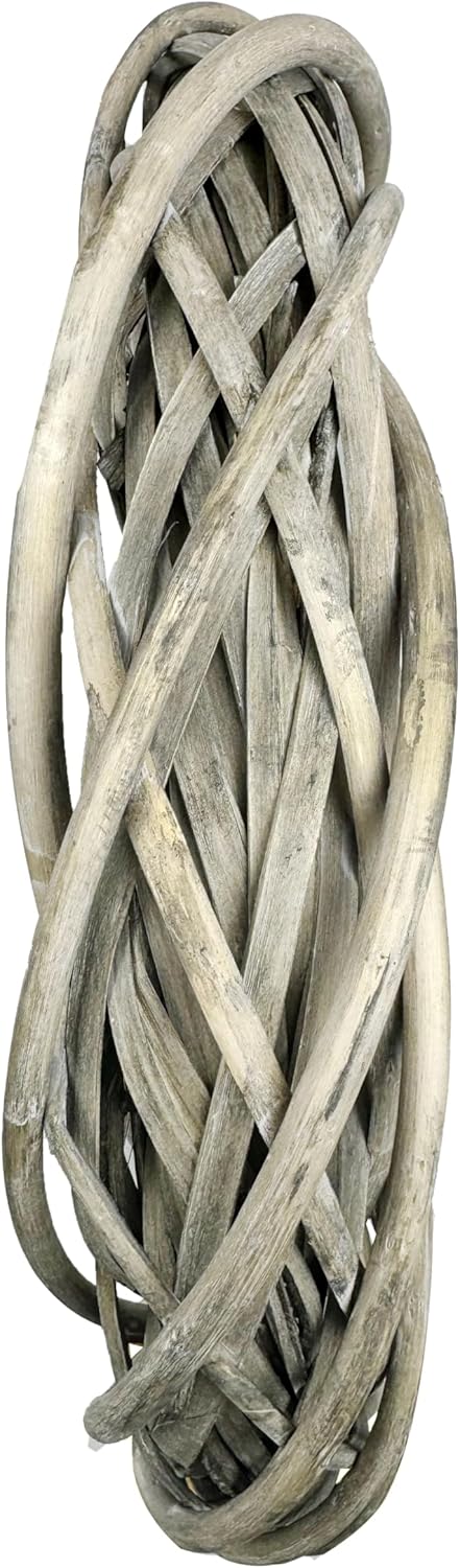 18 Inch Gray Rattan Wreath Ready to Decorate