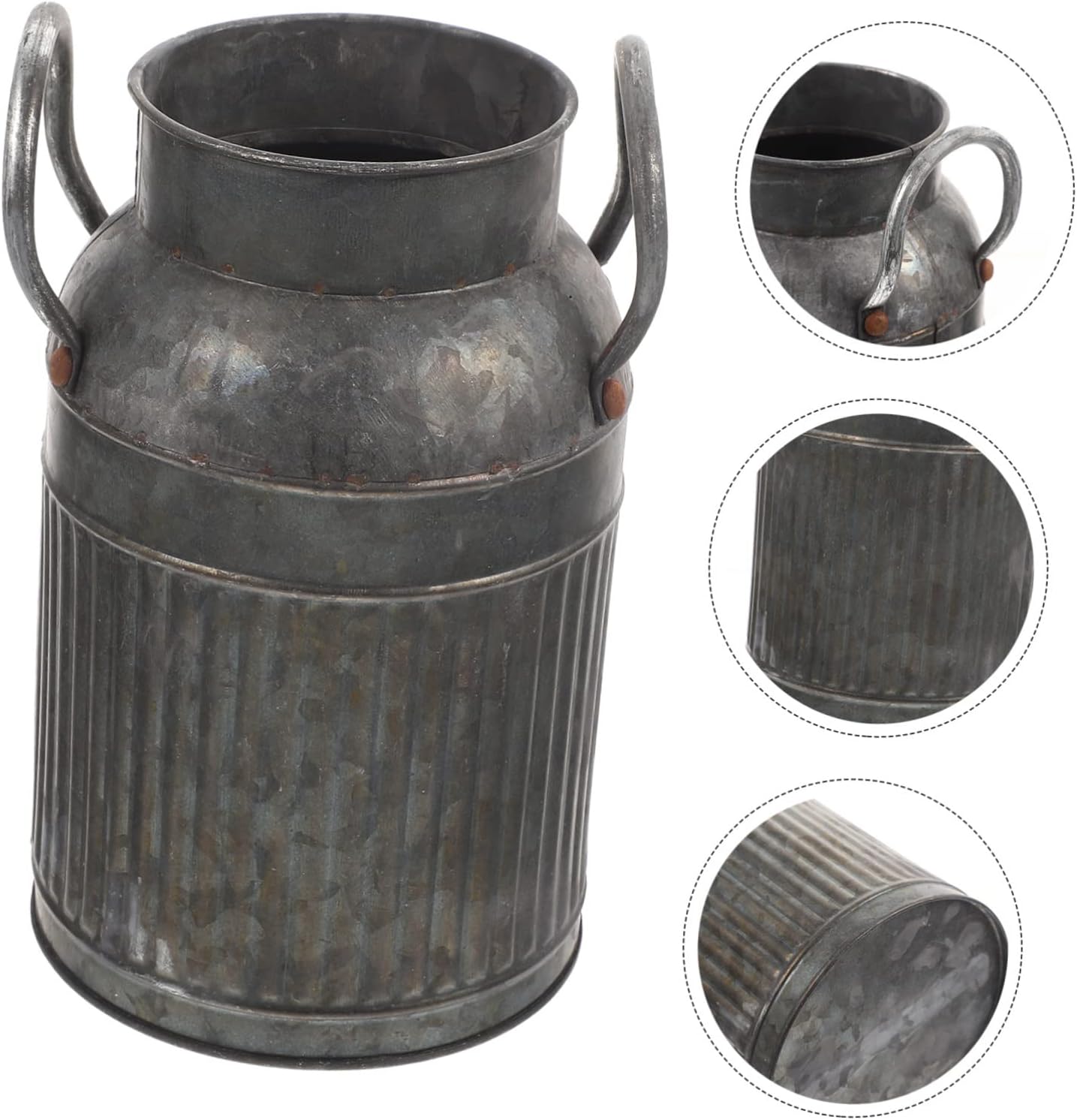 Vintage Flower Bucket Planter Handle for Indoor Outdoor Use