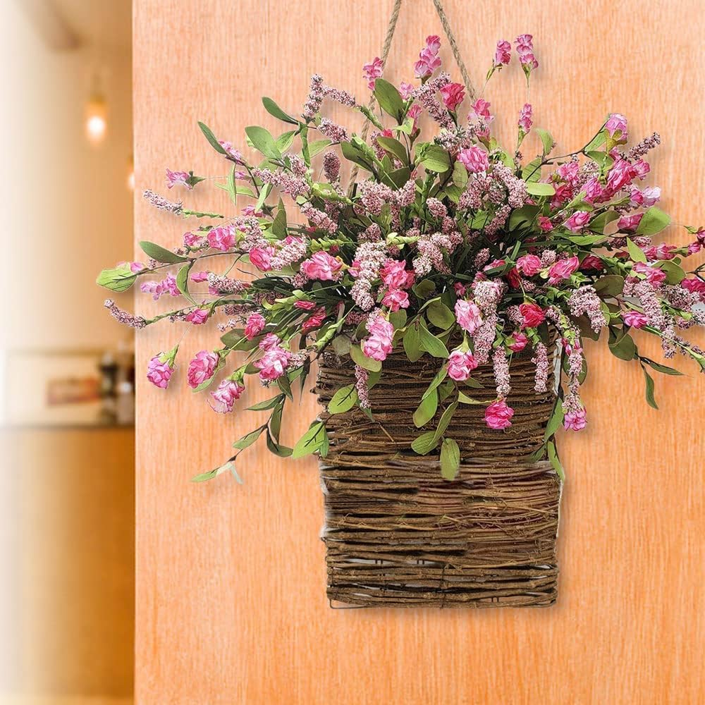 2025 New Basket Wreath Cream Hydrangea Front Door Decor