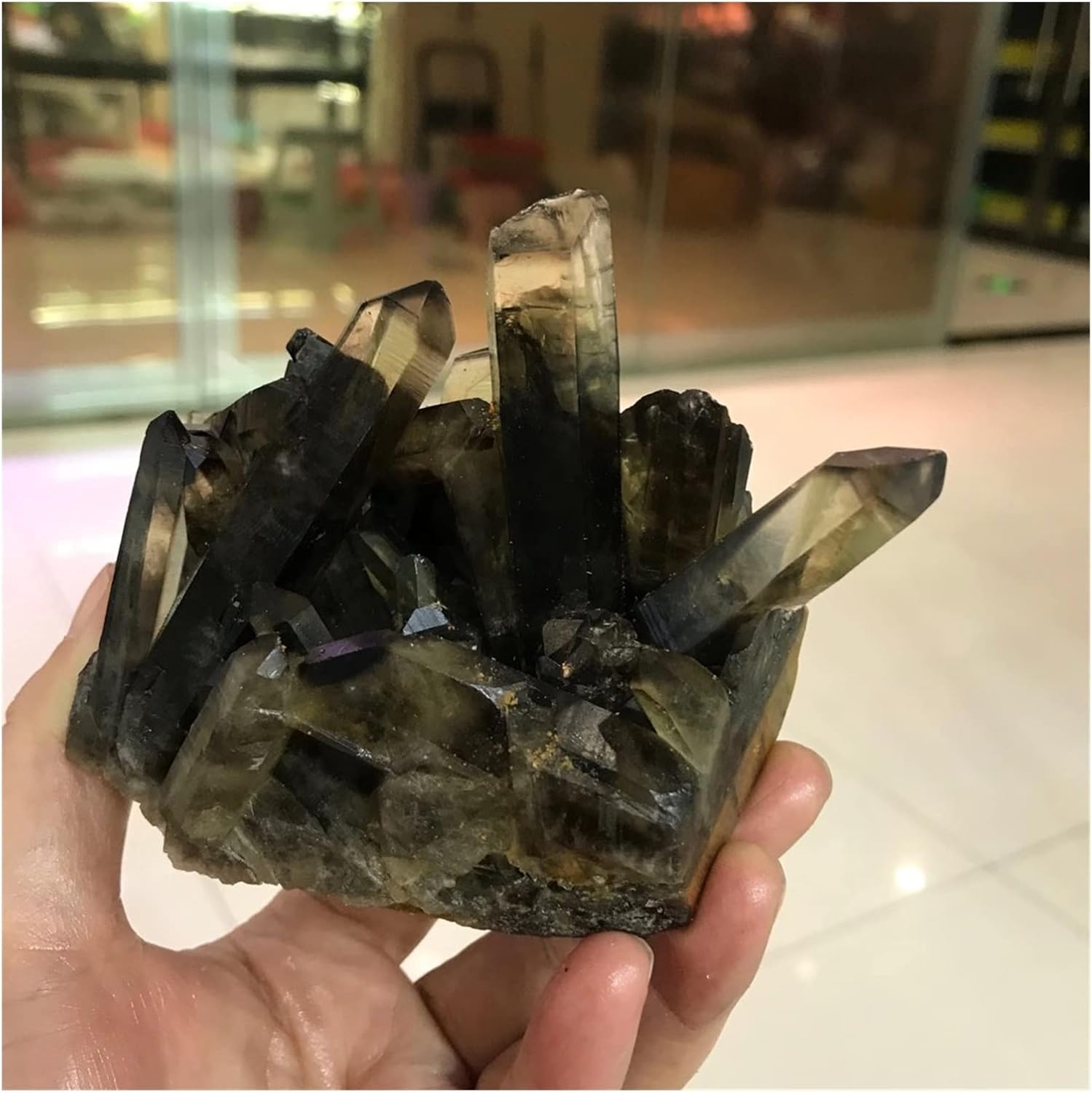 PEKMAR Natural Raw Brown Smoky Quartz Crystal Clusters 1kg