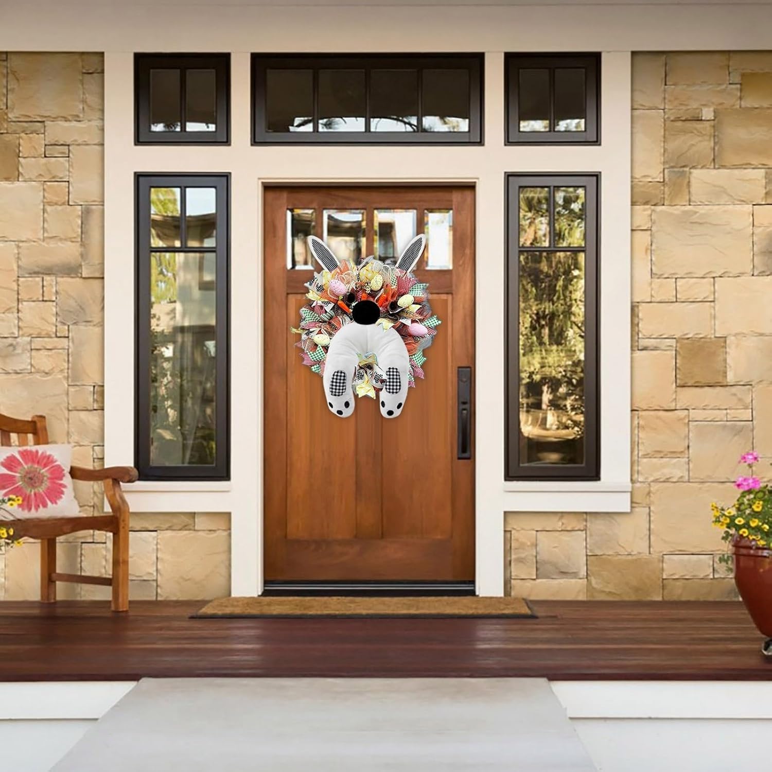 Easter Bunny Butt Wreath Kit Plush Decor