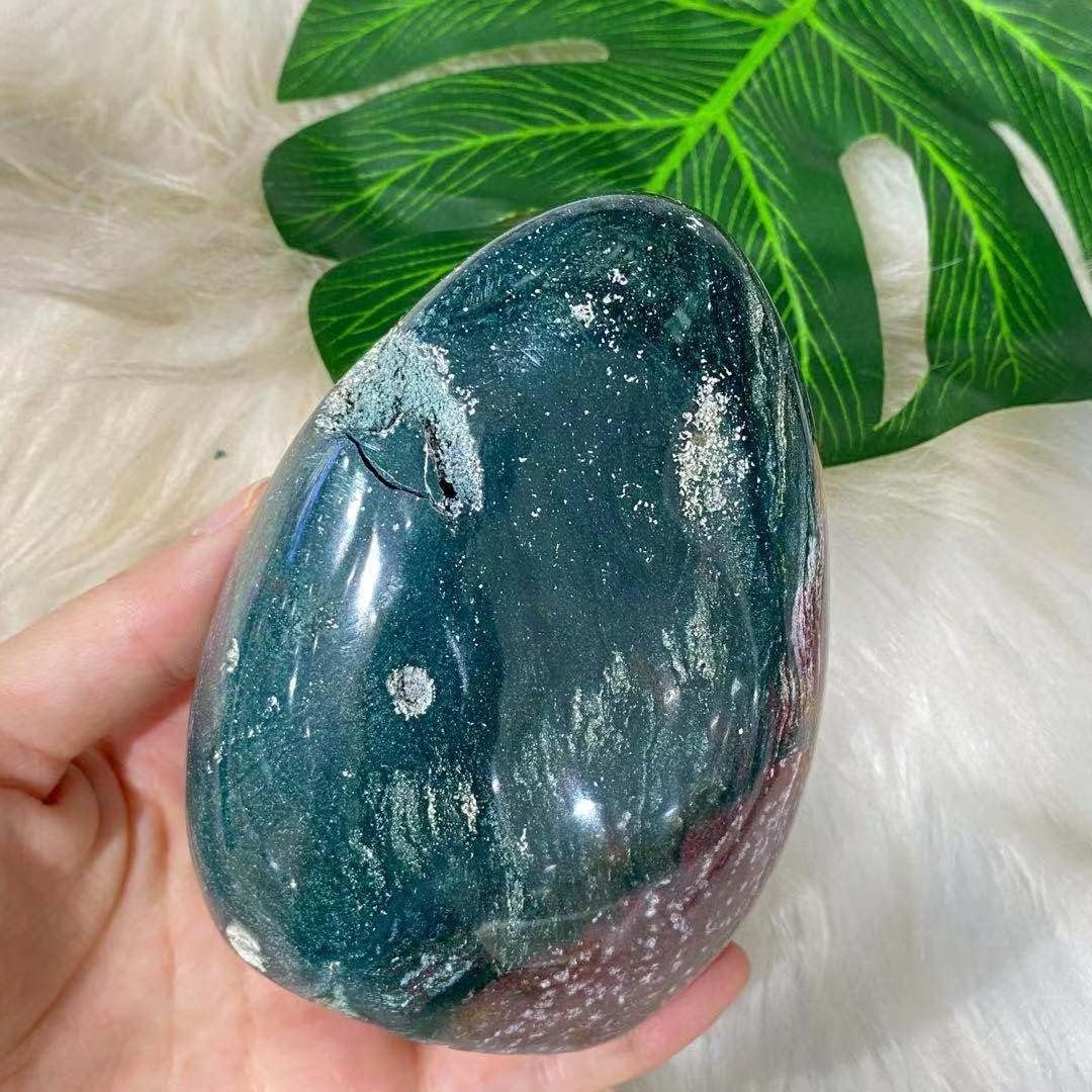 PEKMAR Natural Ocean Jasper Balance Gemstone for Reiki Room