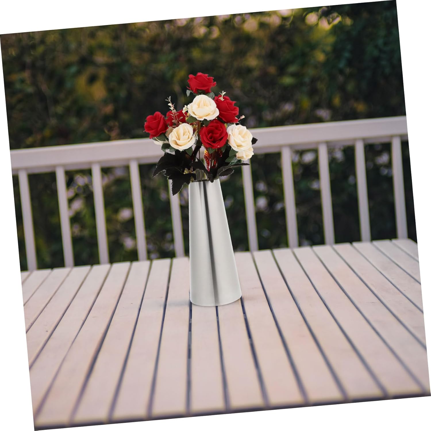 HAKIDZEL Flower Arrangement Stainless Steel Decorative Bow Vase