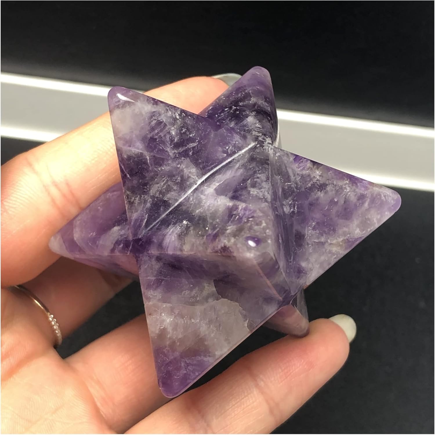 Clear Crystal Quartz Merkaba Star Energy Stones