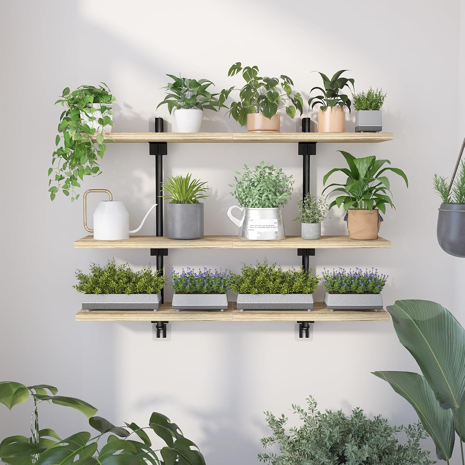 WXCGX Adjustable Height Floating Shelves for Bathroom Wall