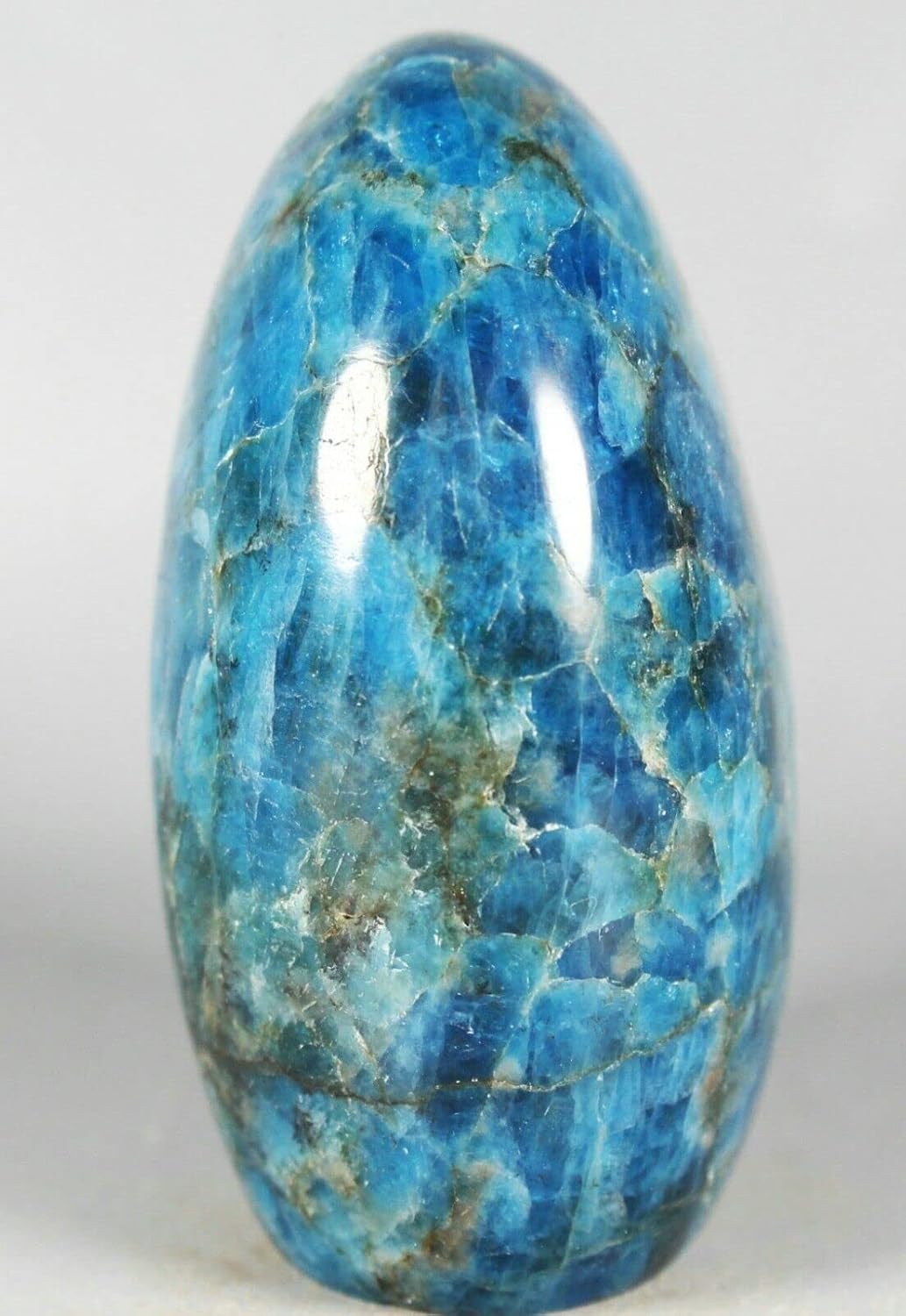 Blue Apatite Crystal Stone - 57 Lb Madagascar Standup Display