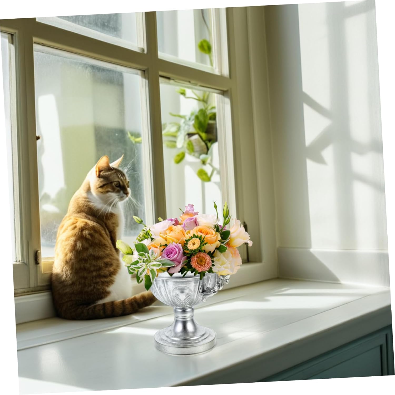 Vintage Iron Art Vase for Rustic Farmhouse Decor