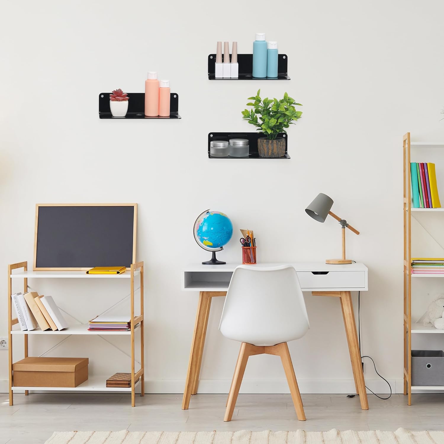 DRMHM Acrylic Floating Shelves 9x4in Black