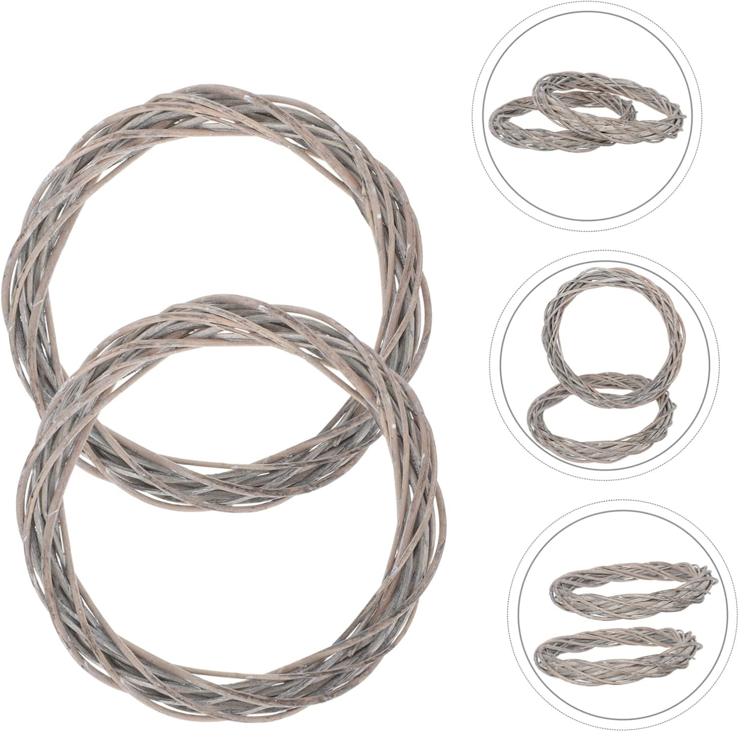 CIYODO 2 Pcs Christmas Wreaths Woven Wall Door Decorations
