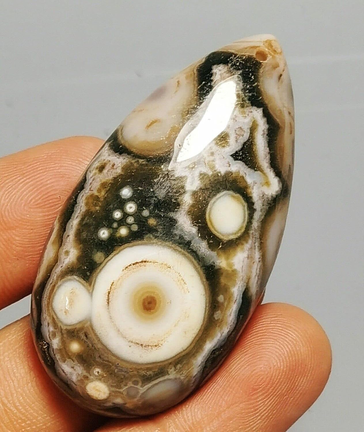 Ocean Jasper Agate Pendant Reiki Stone -G9039
