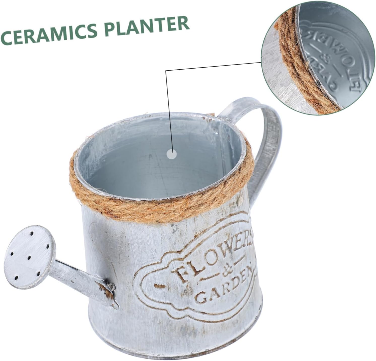 BESPORTBLE 2pcs Antique Iron Dried Flower Vase Vintage Decorative Bucket for Home