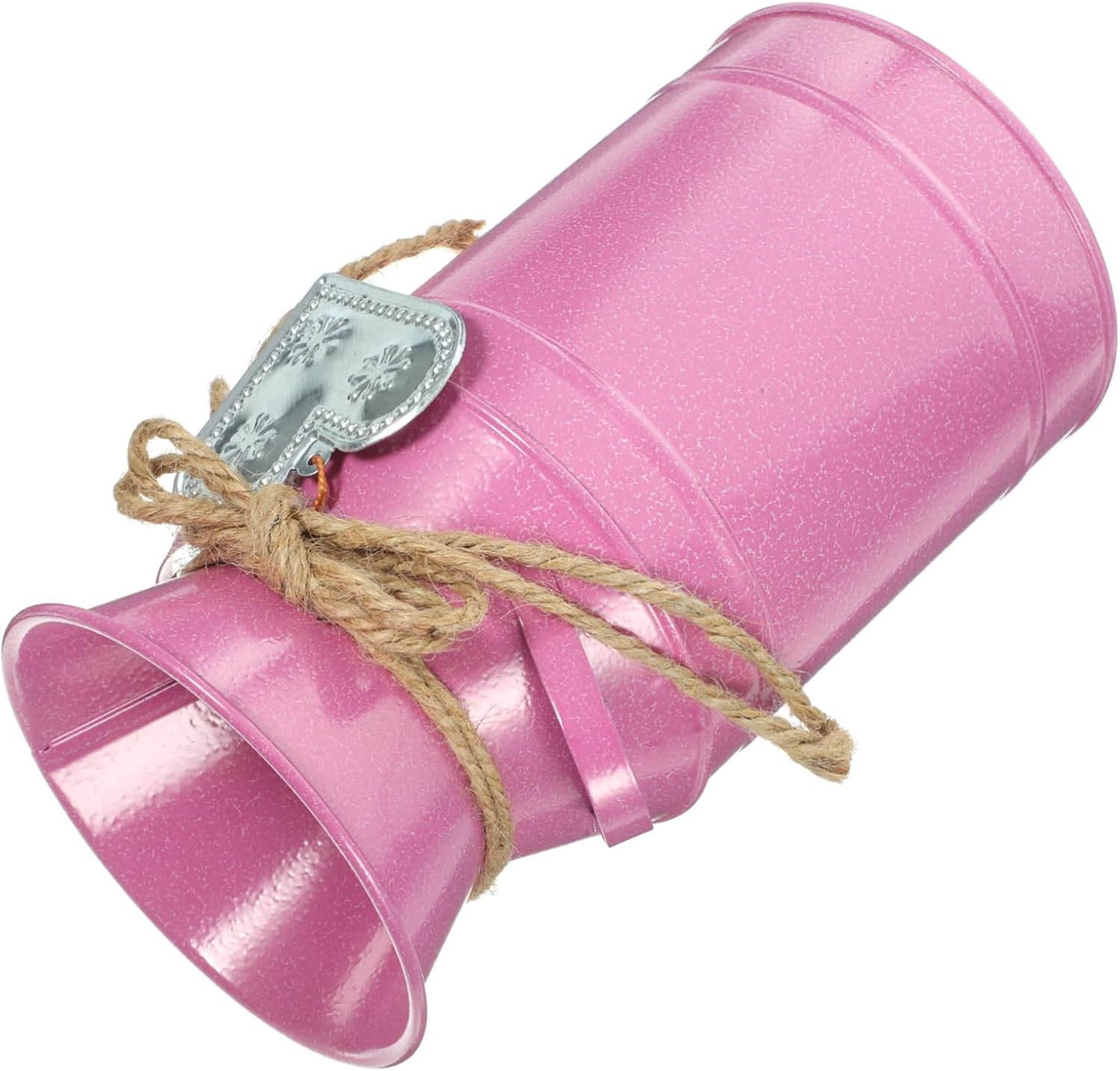 Balacoo Pink Iron Bucket Flower Arranger