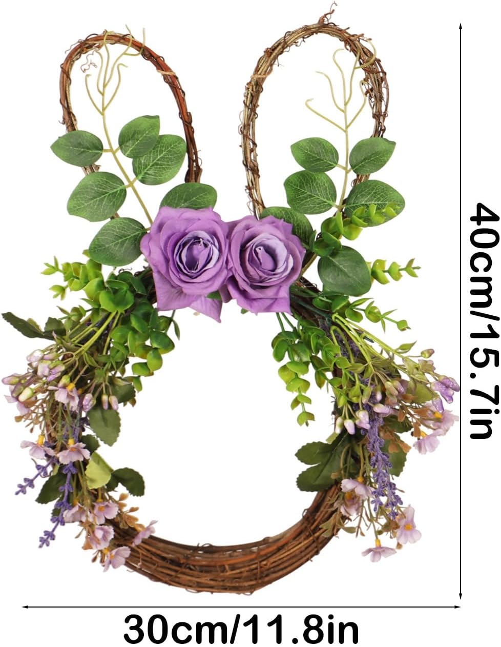 157inch Bunny Head Shaped Grapevine Wreath