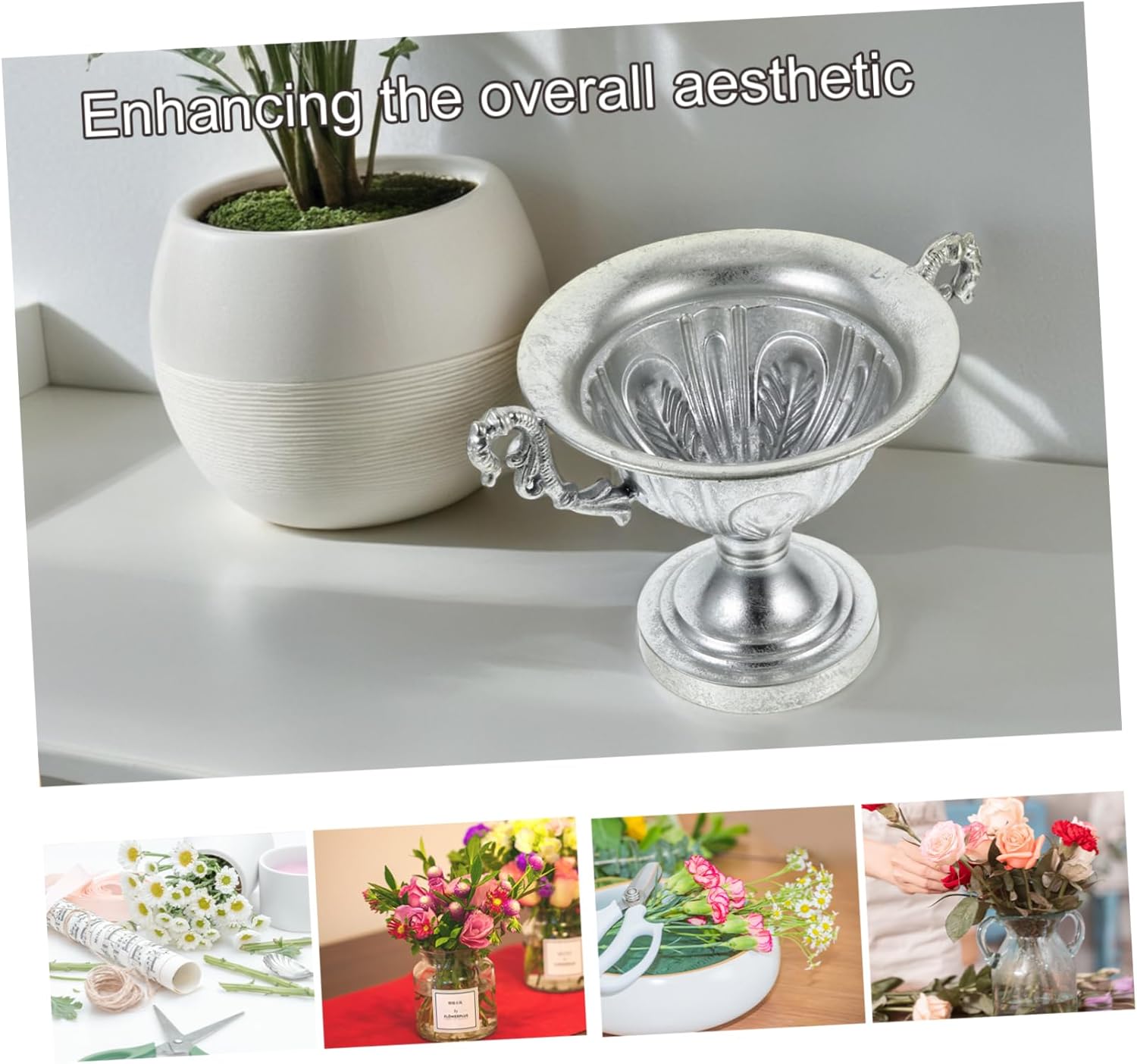 BESPORTBLE Vintage Style Iron Art Metal Vase for Home Decor