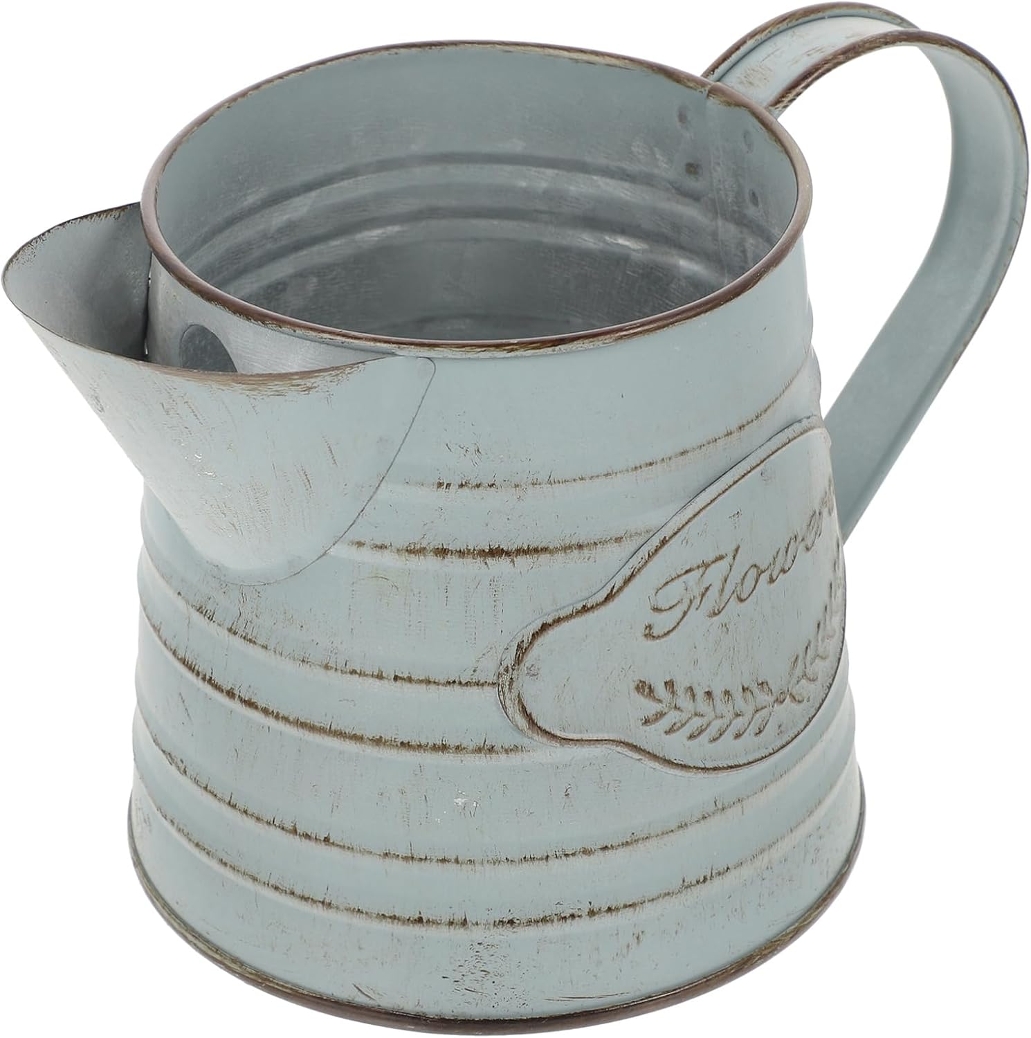 GANAZONO Retro Iron Flower Pot Vintage Decor Vase for Dried Flowers