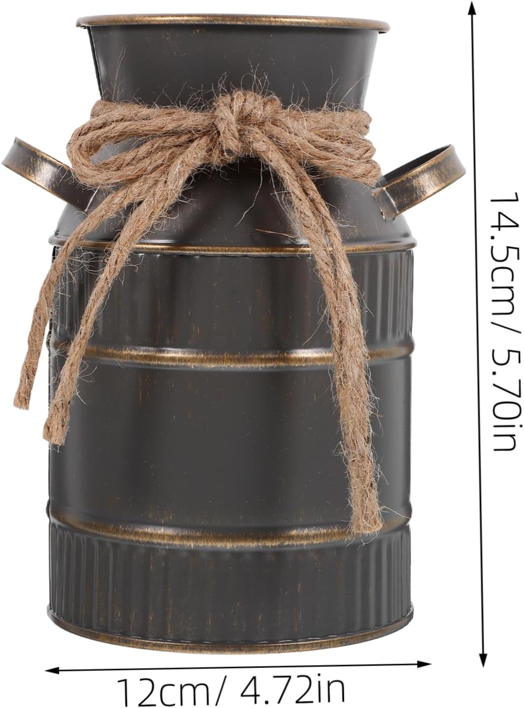 Zerodeko Retro Iron Flower Bucket with Double Handles