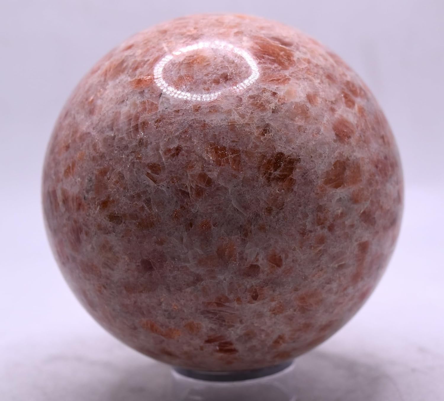 35 Inch Sunstone Sphere Natural Decor Stone with Stand