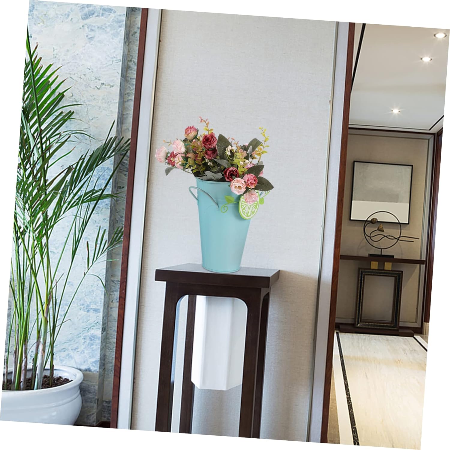 Milisten Iron Flower Vase for Dried Flowers Rustic Decor