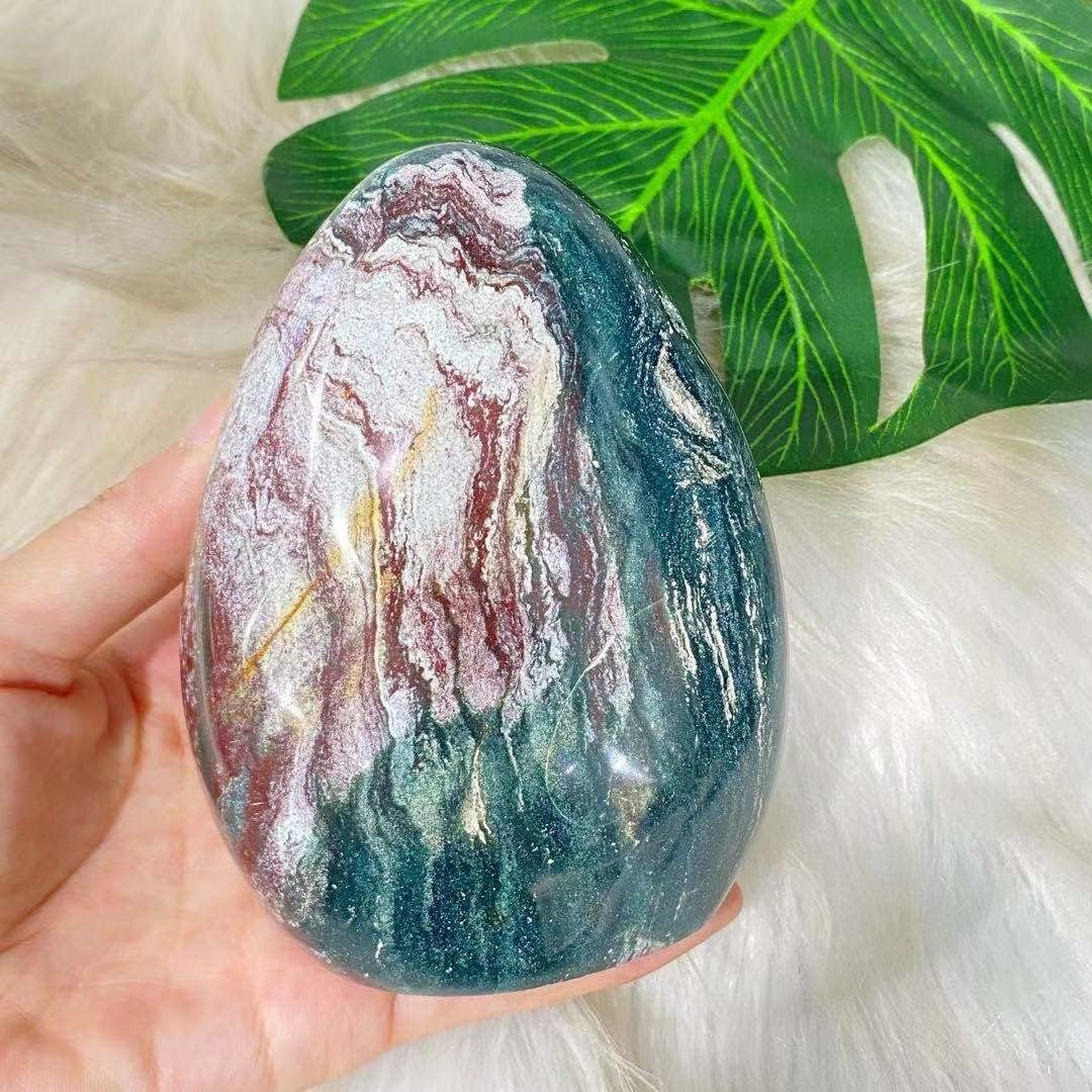 PEKMAR Natural Ocean Jasper Balance Gemstone for Reiki Room
