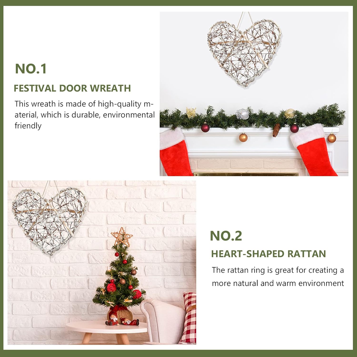 NUOBESTY Heart Shaped Wreath DIY Craft Project