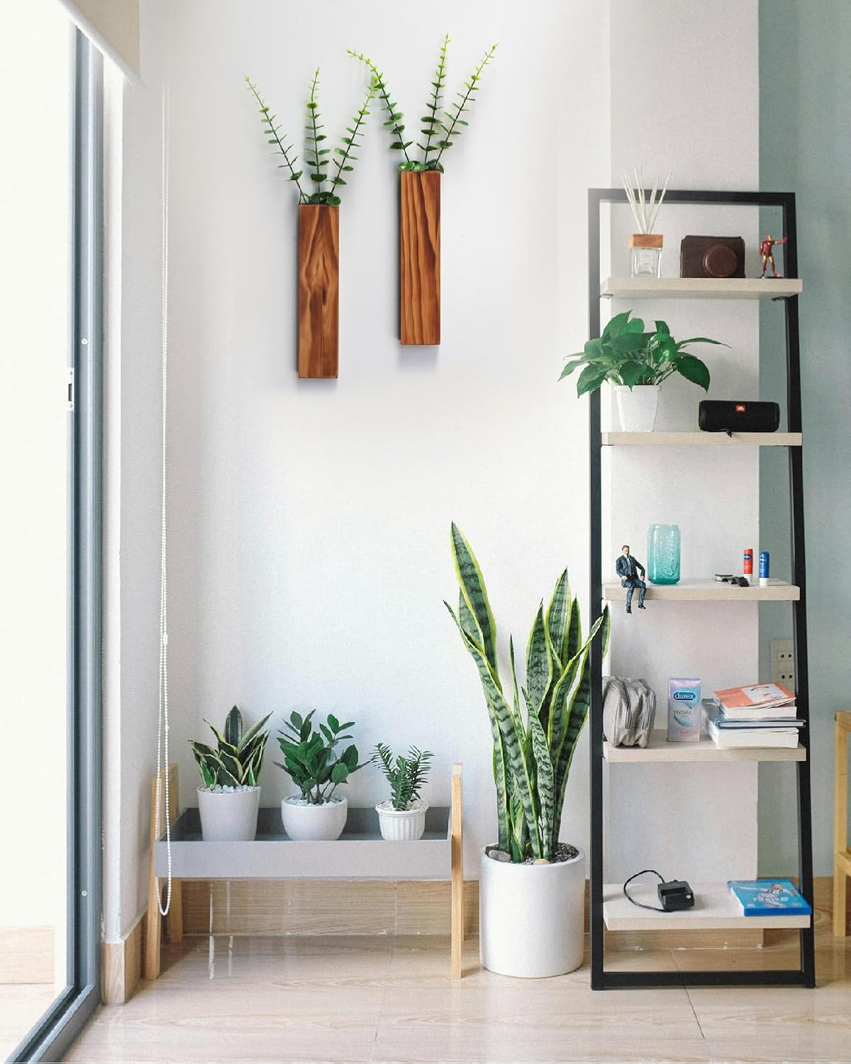 Wood Wall Planter for Indoor Plants 2 Pack