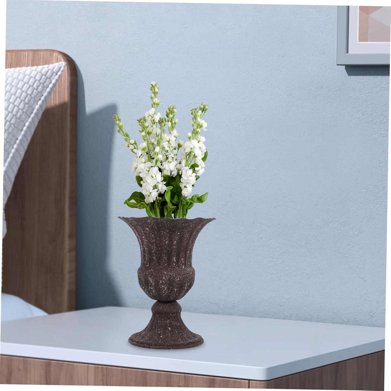 POPETPOP Vintage Wrought Iron Flower Pot for Dried Flowers