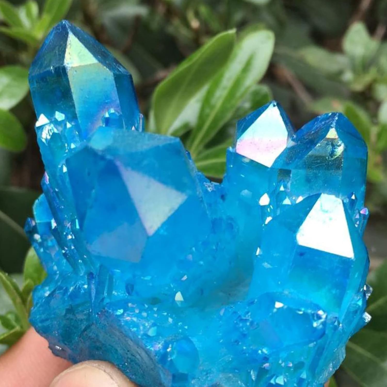 Blue Angel Aura Crystal Cluster Ornament Decor Gift