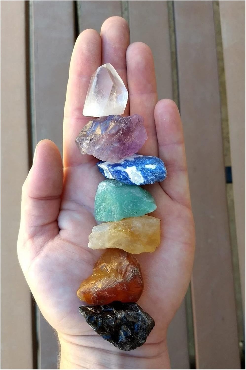 FIDEMM Natural Crystal 7 Stones Chakra Set