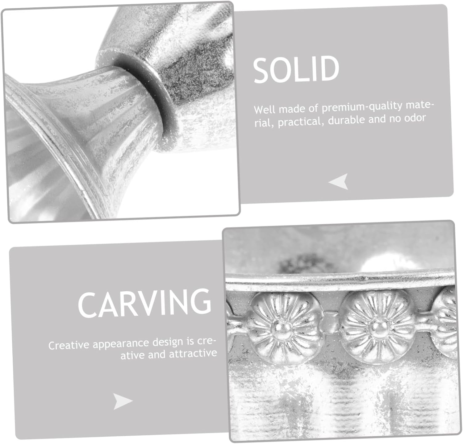 SUPVOX Vintage Decorative Iron Vase for Home Table Centerpieces