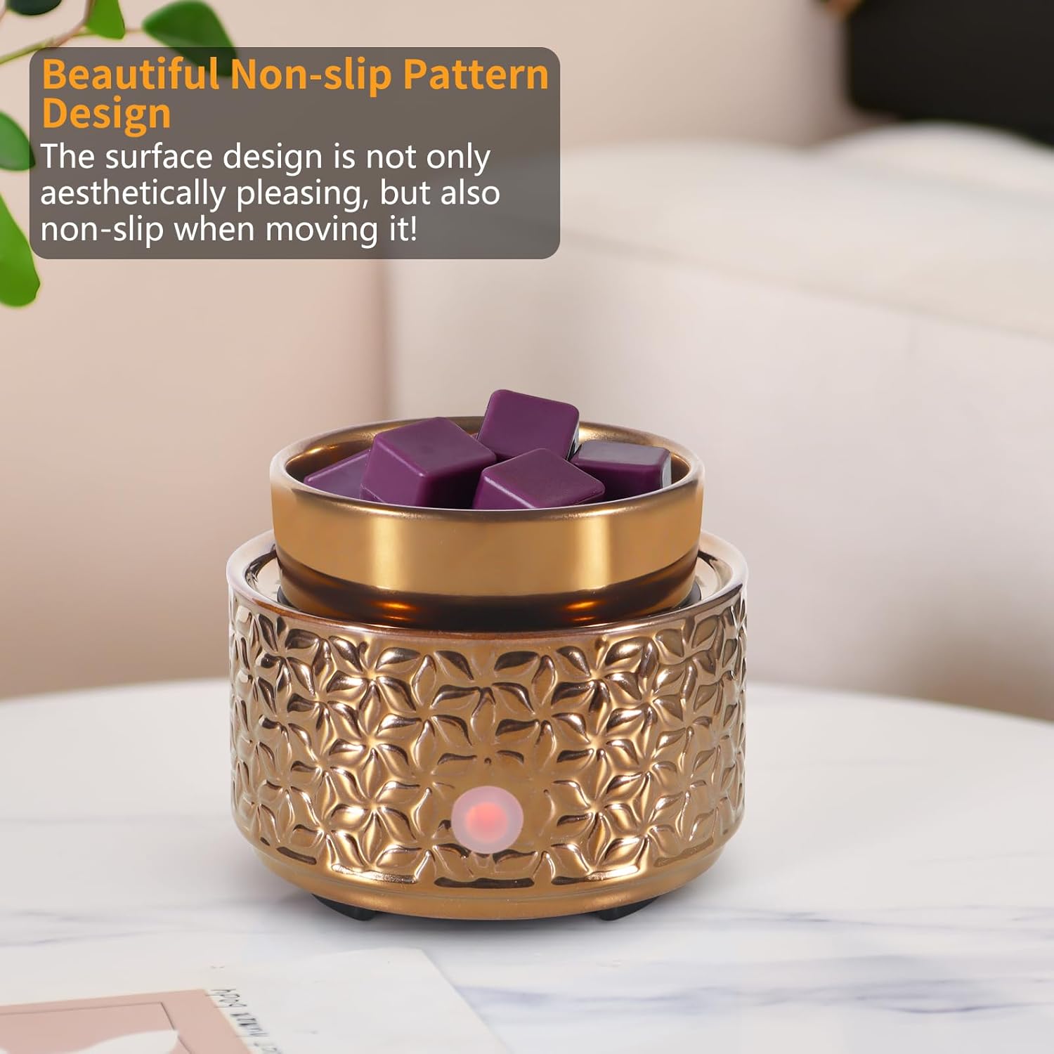 Electric Wax Melt Warmer 4-in-1 Ceramic Candle Decor for Home Office Bedroom Gift for Women