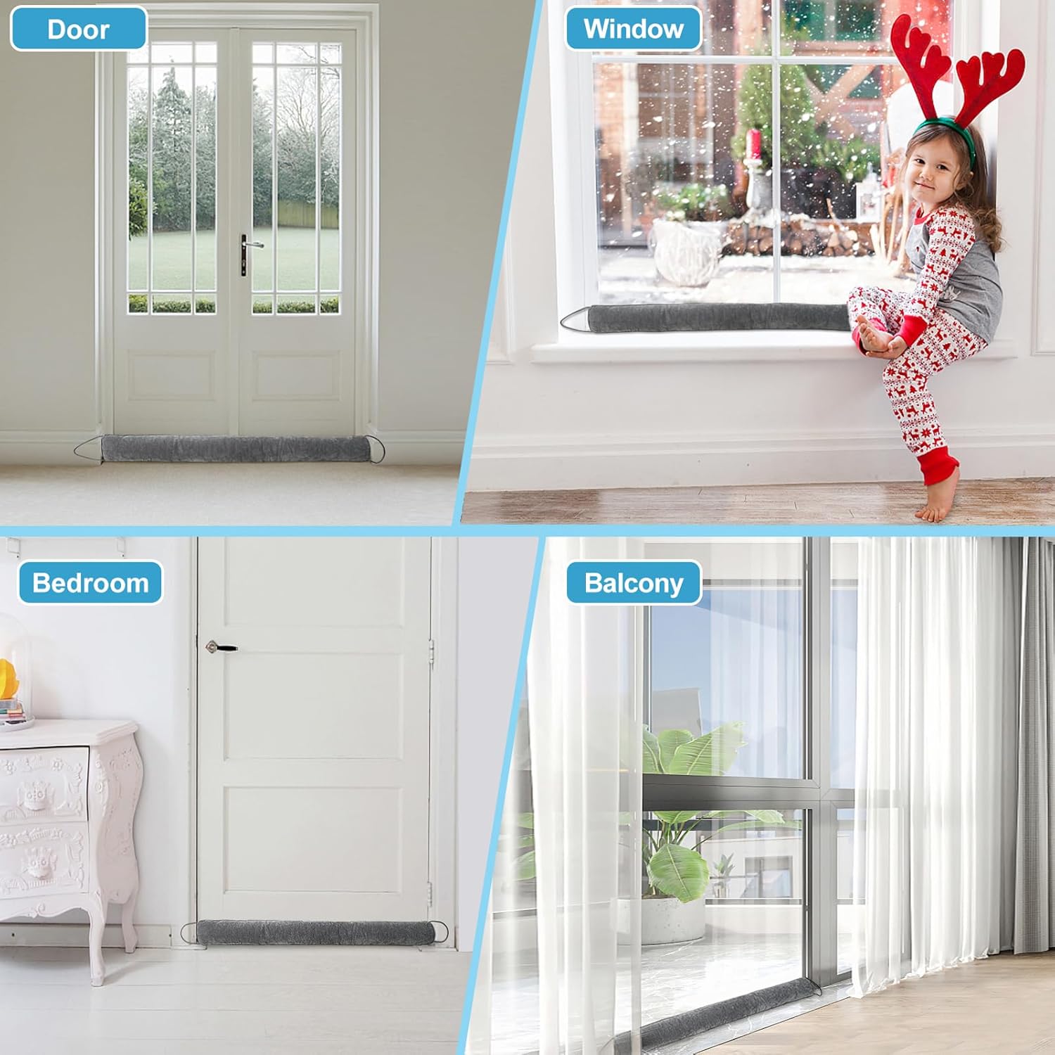 KingBaas Weather Stripping Door Seal - Draft Stopper Under Door