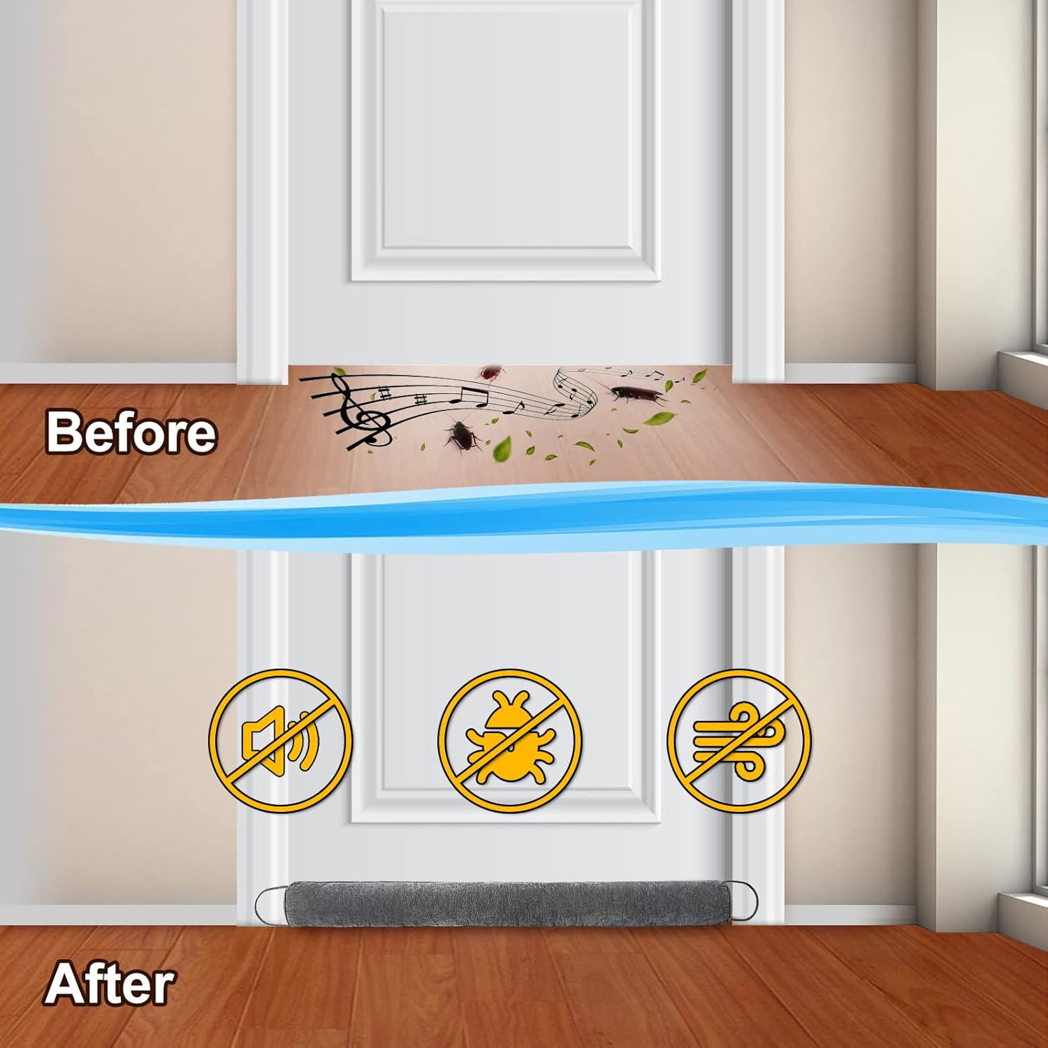 KingBaas Weather Stripping Door Seal - Draft Stopper Under Door