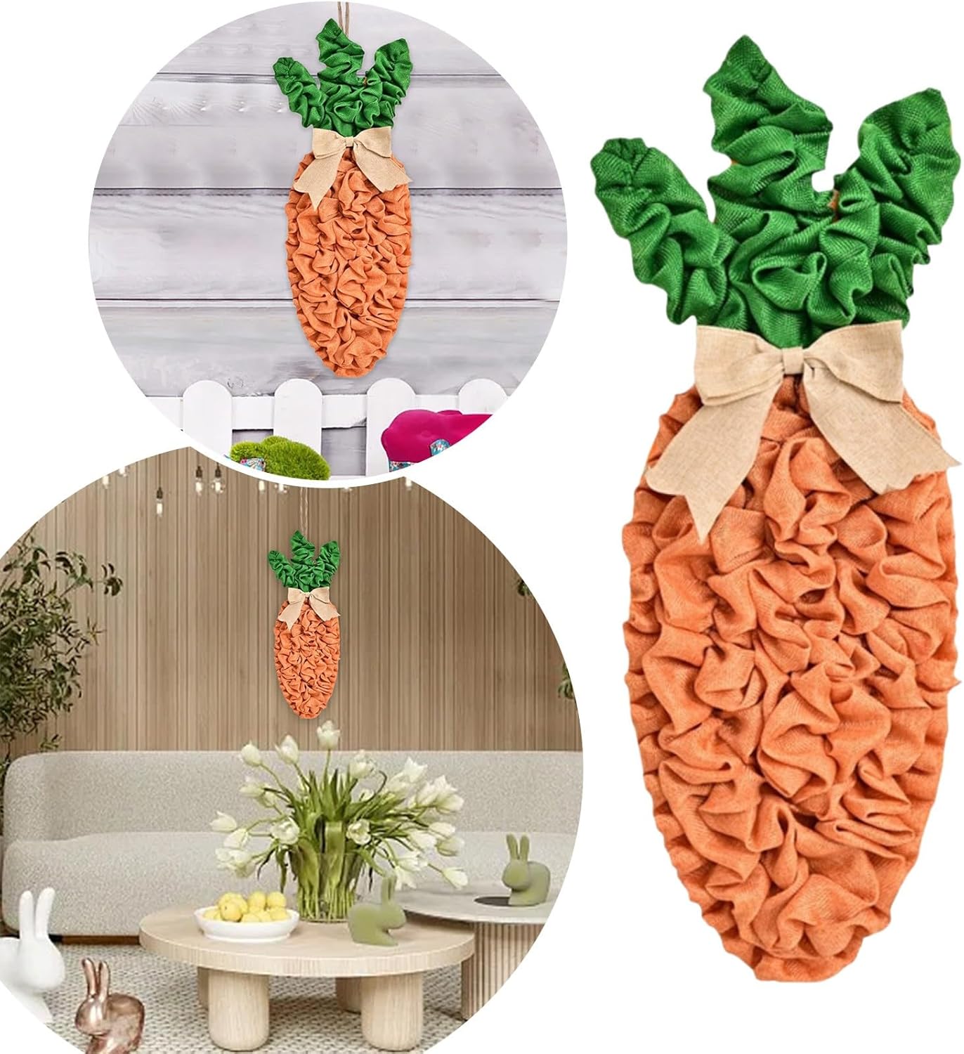 Handcrafted Spring Bunny Wreath with Hanger