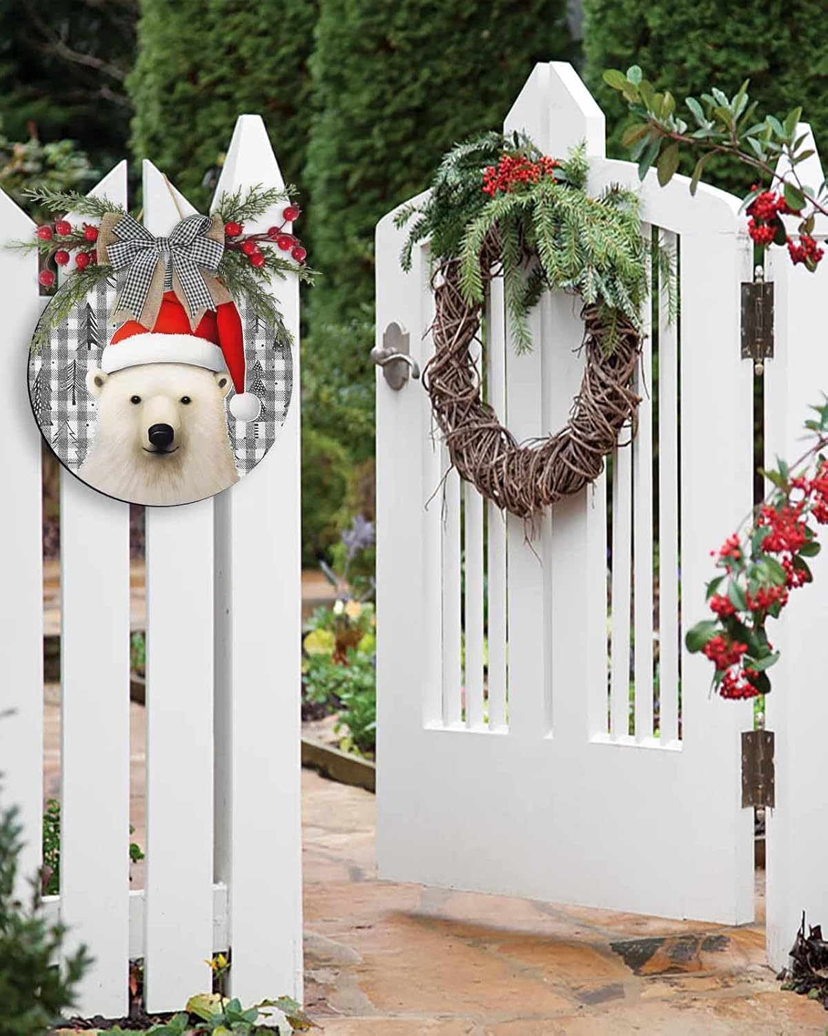 LooPoP Welcome Sign Door Christmas Wreath Decor