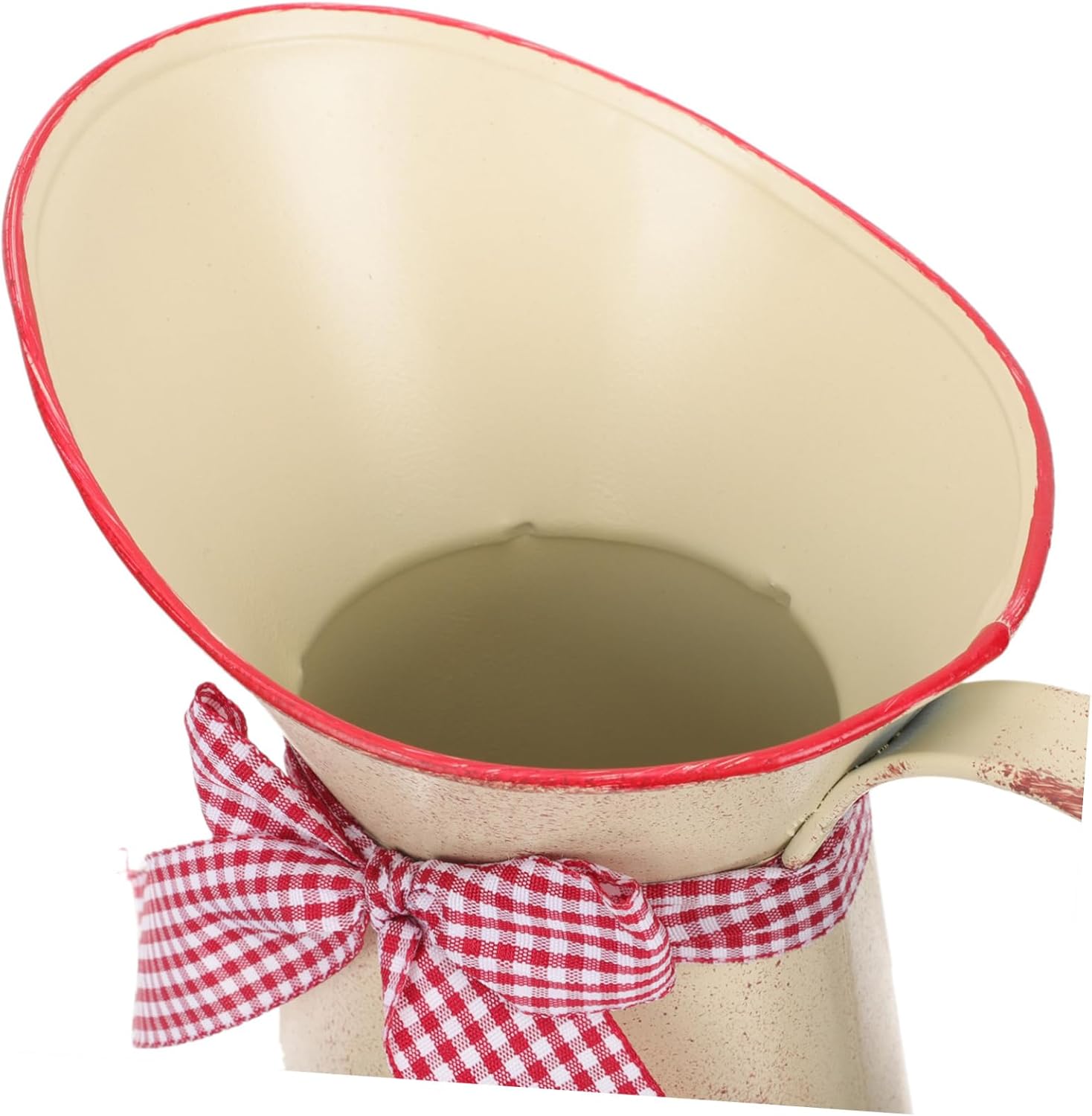 Vintage Metal Flower Bucket Planter for Farmhouse Decor