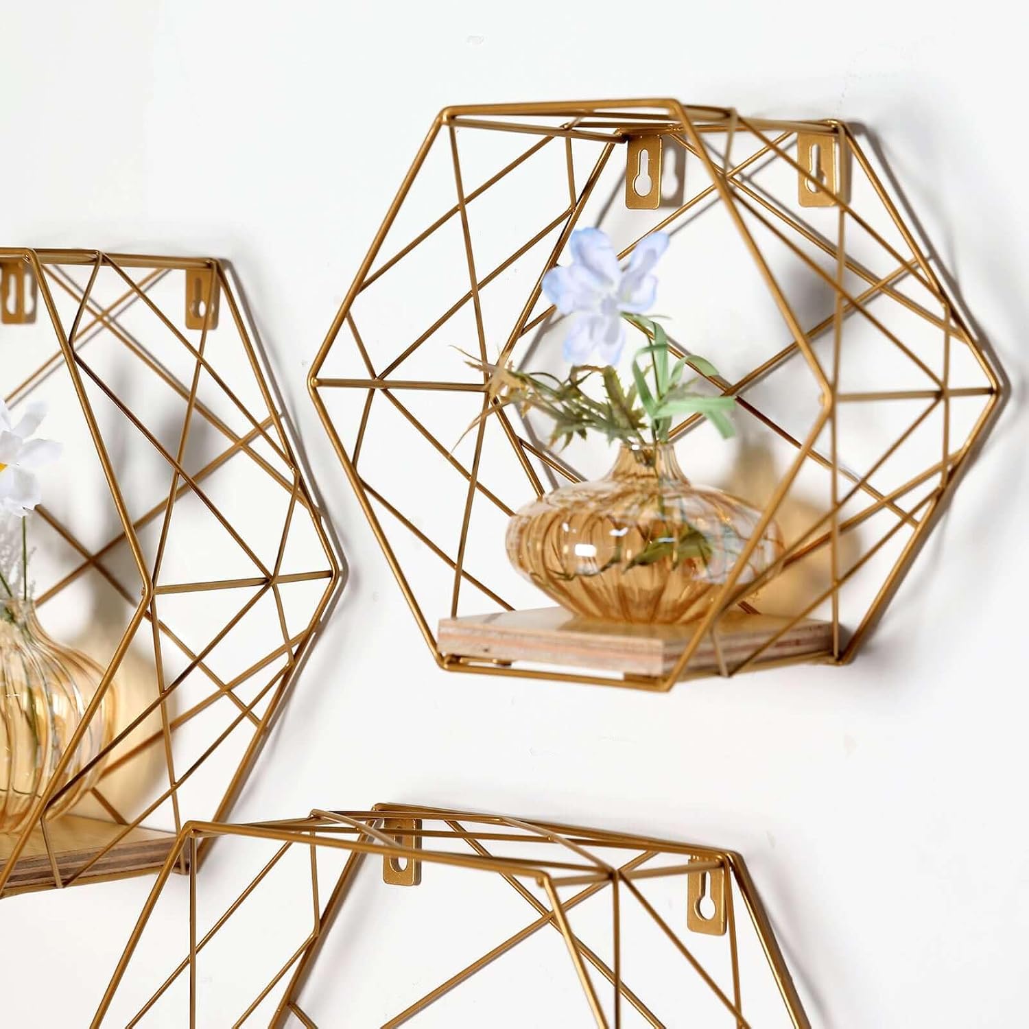 Efavormart 3 Pack Hexagonal Floating Shelves - 9 12 4 Inches