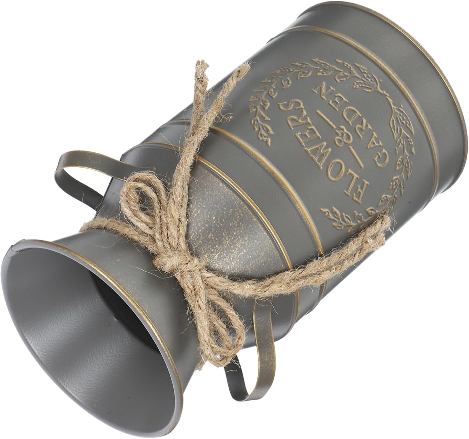 Galvanized Iron Flower Jug Vase Cottage Decor