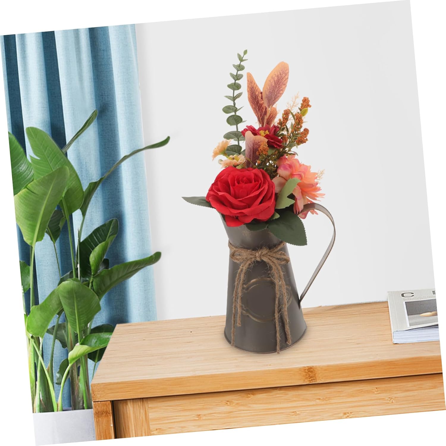 MERRYHAPY Vintage Style Galvanized Flower Vase