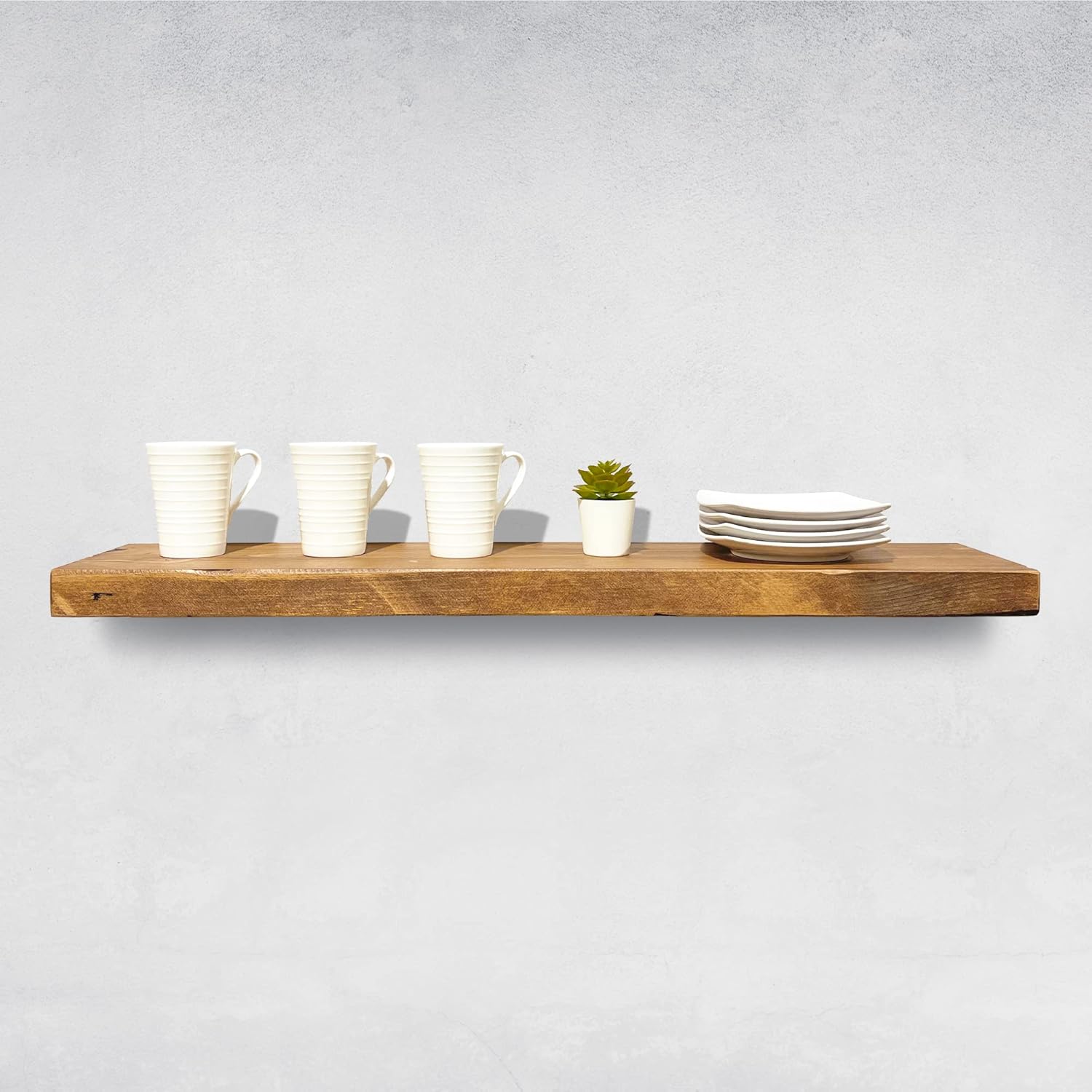 URBANDI Rustic Floating Shelves Set of 2