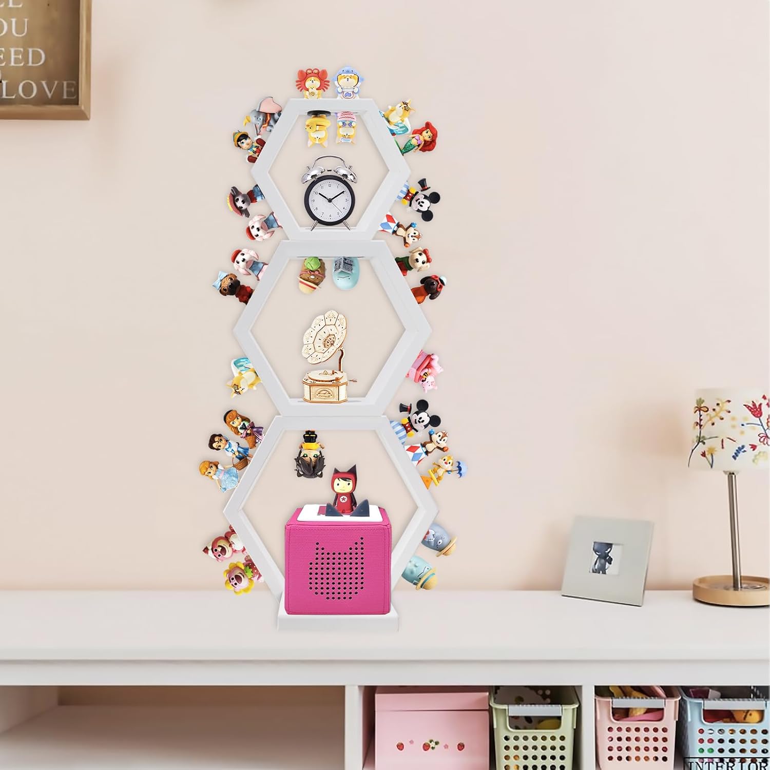 Givilio Tonie Shellf Hexagon Wall Mounted Set of 3
