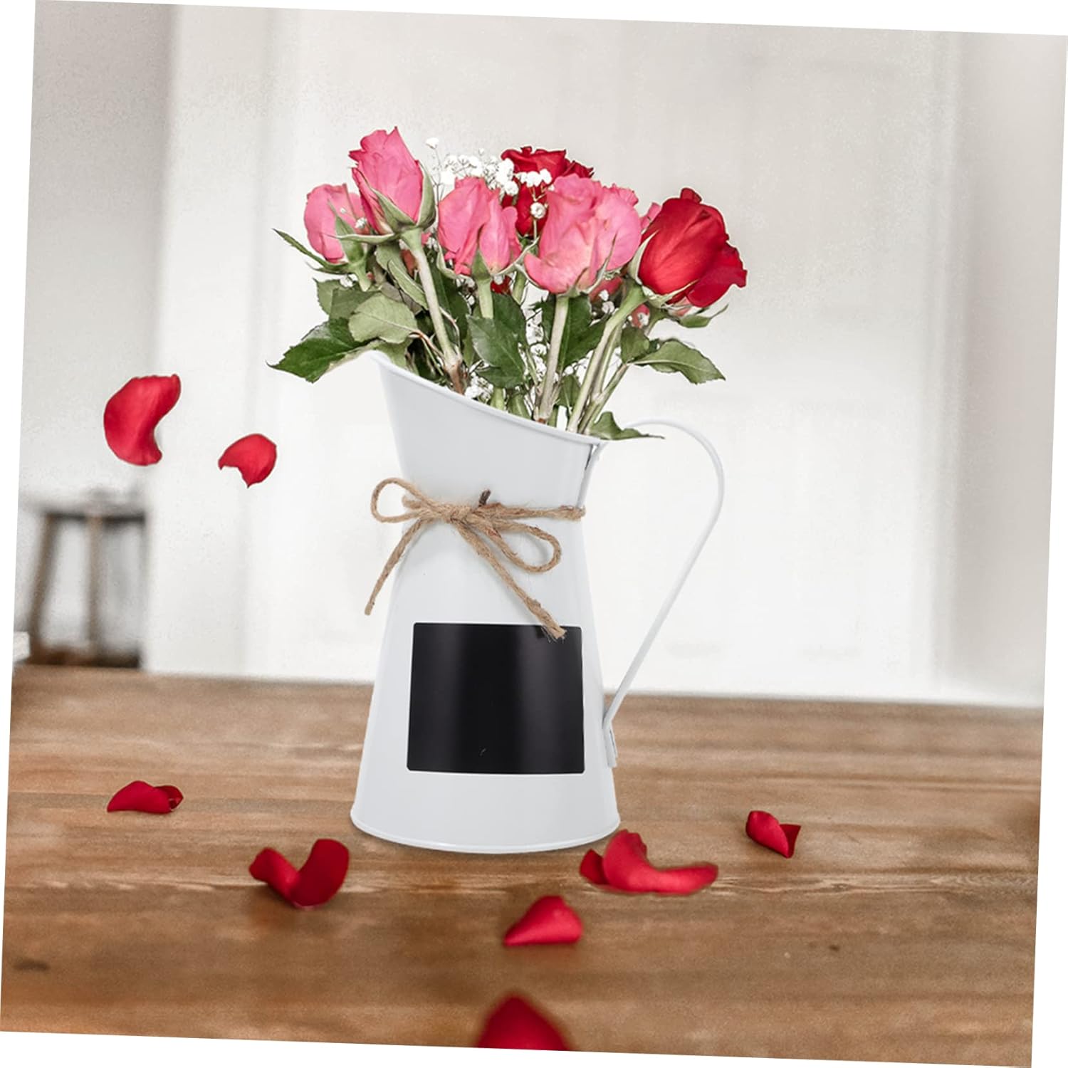 Nordic Blackboard Flower Bucket Rustic Metal Vase
